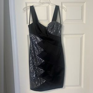 Express Black Sequin Dress